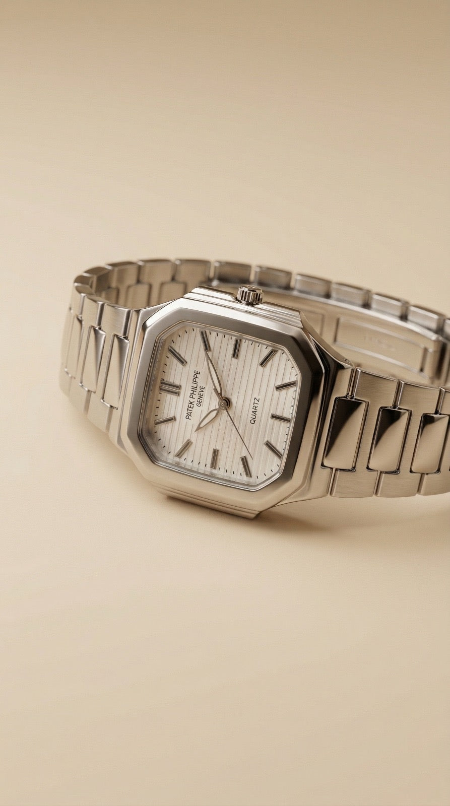 Patek Philippe Silver Square Women Watch