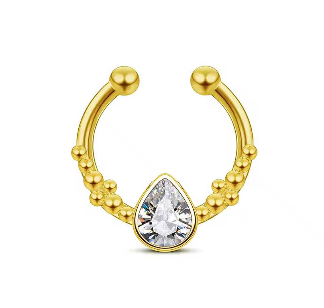 One Diamond Nose Ring for Women | Elegant Nose Pin Pakistan