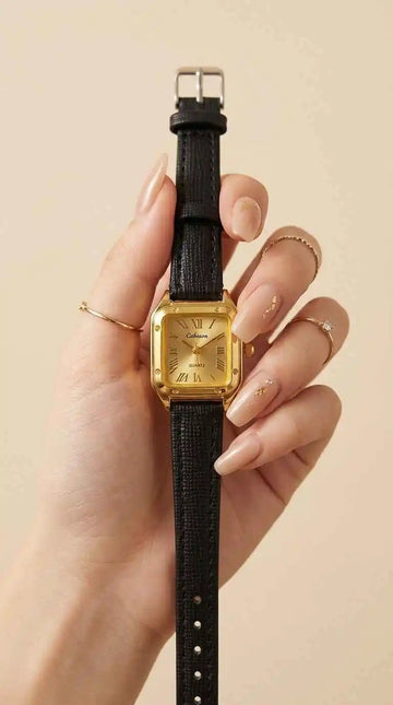 Caboson Heritage Women's Brown Strap Watch front view - Jewelistic Pakistan
