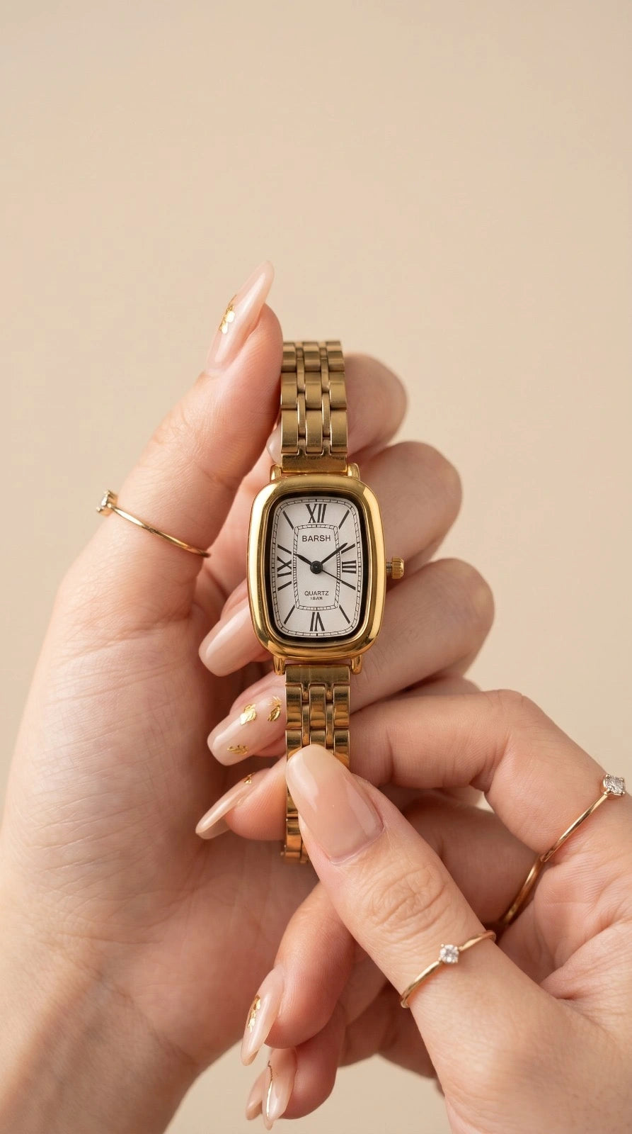 Roman Heritage Women's Watch – Elegant Office Wear Jewellery Pakistan with Classic Roman Dial Design