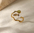 Leaf Pearl Ring
