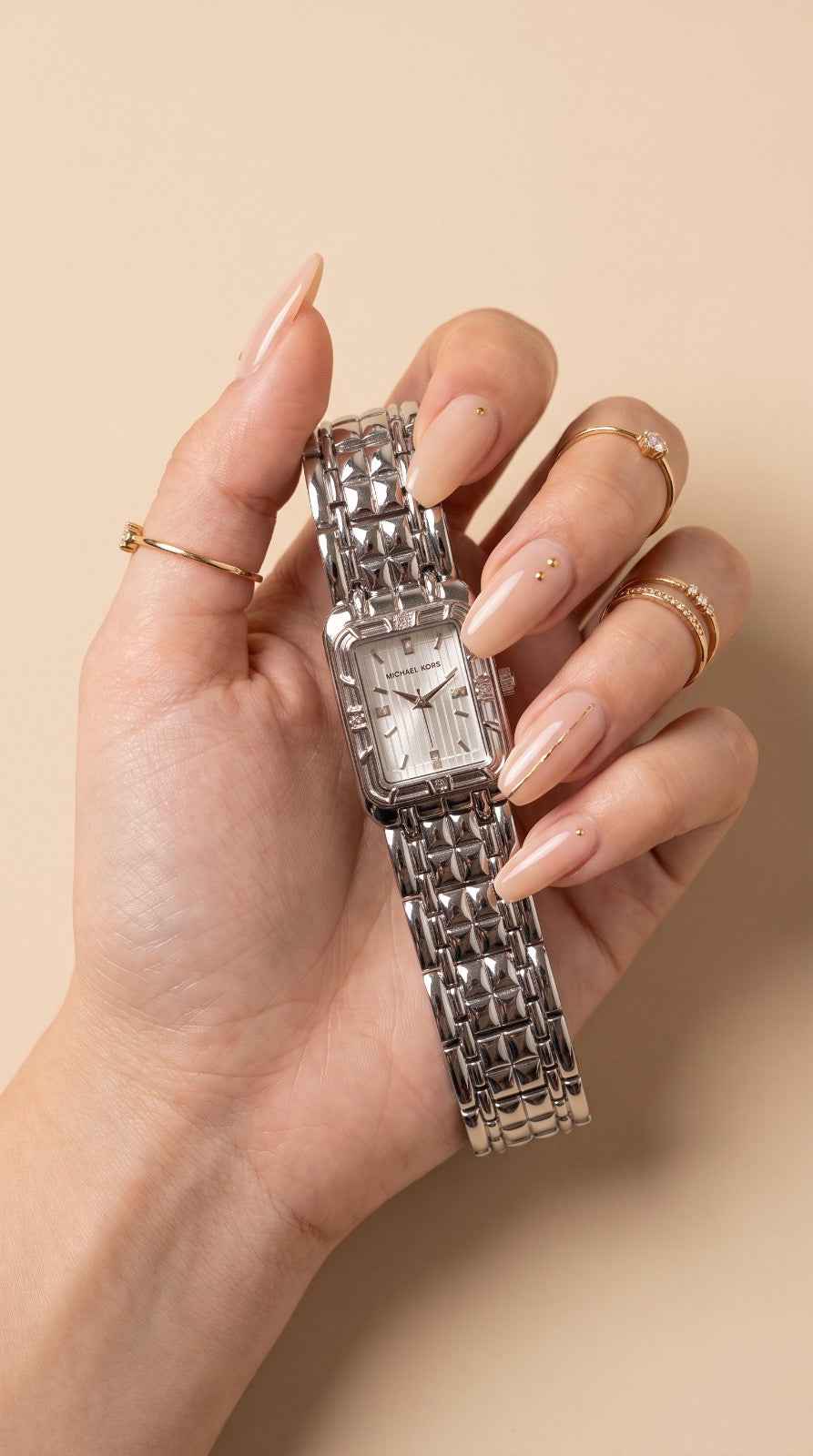 Mk Silver - White Dial Women Watch