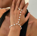 White Pearl Finger Bracelet