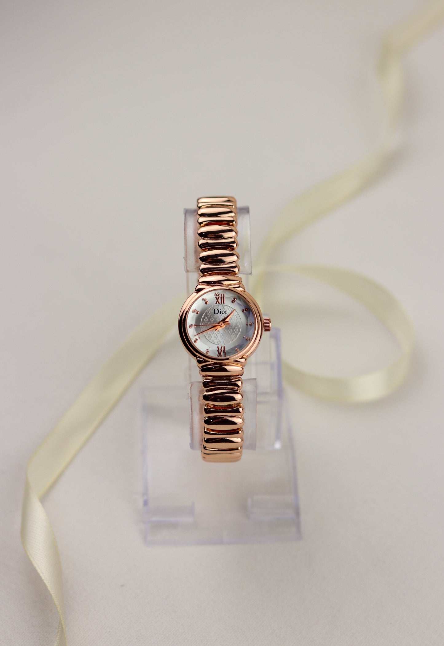 Dior White Rosewood Timepiece Watch