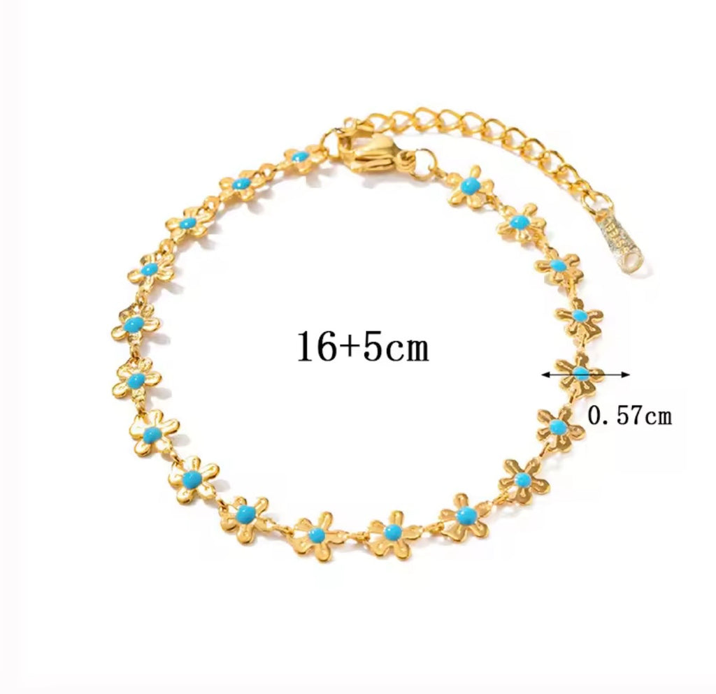 Turquoise Flower Bracelet