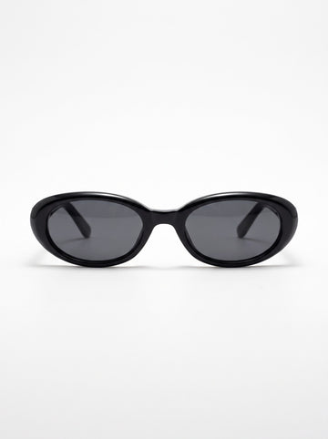 Monelle Black Oval Sunglasses