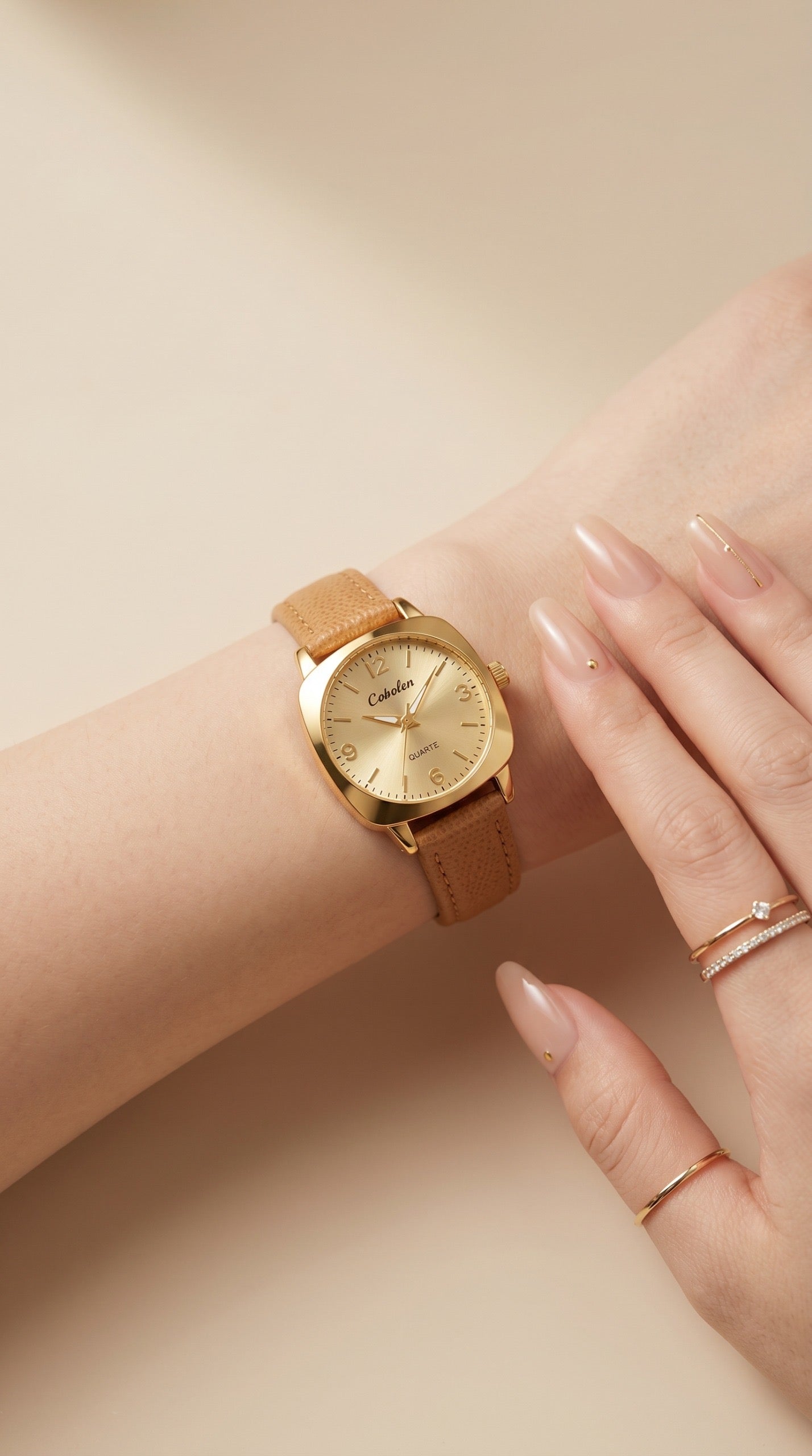 Heritage Tan Women Strap Watch | Classic Women's Watch Pakistan