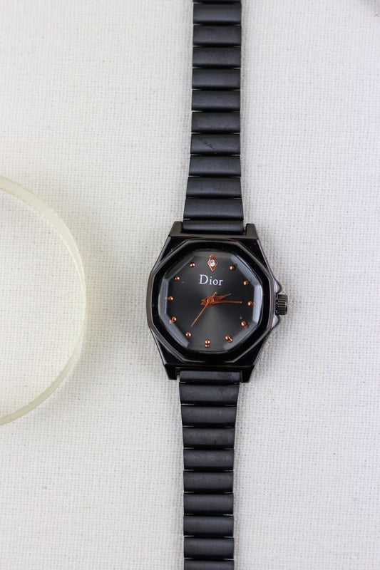 Dior Onyx Octagon Watch