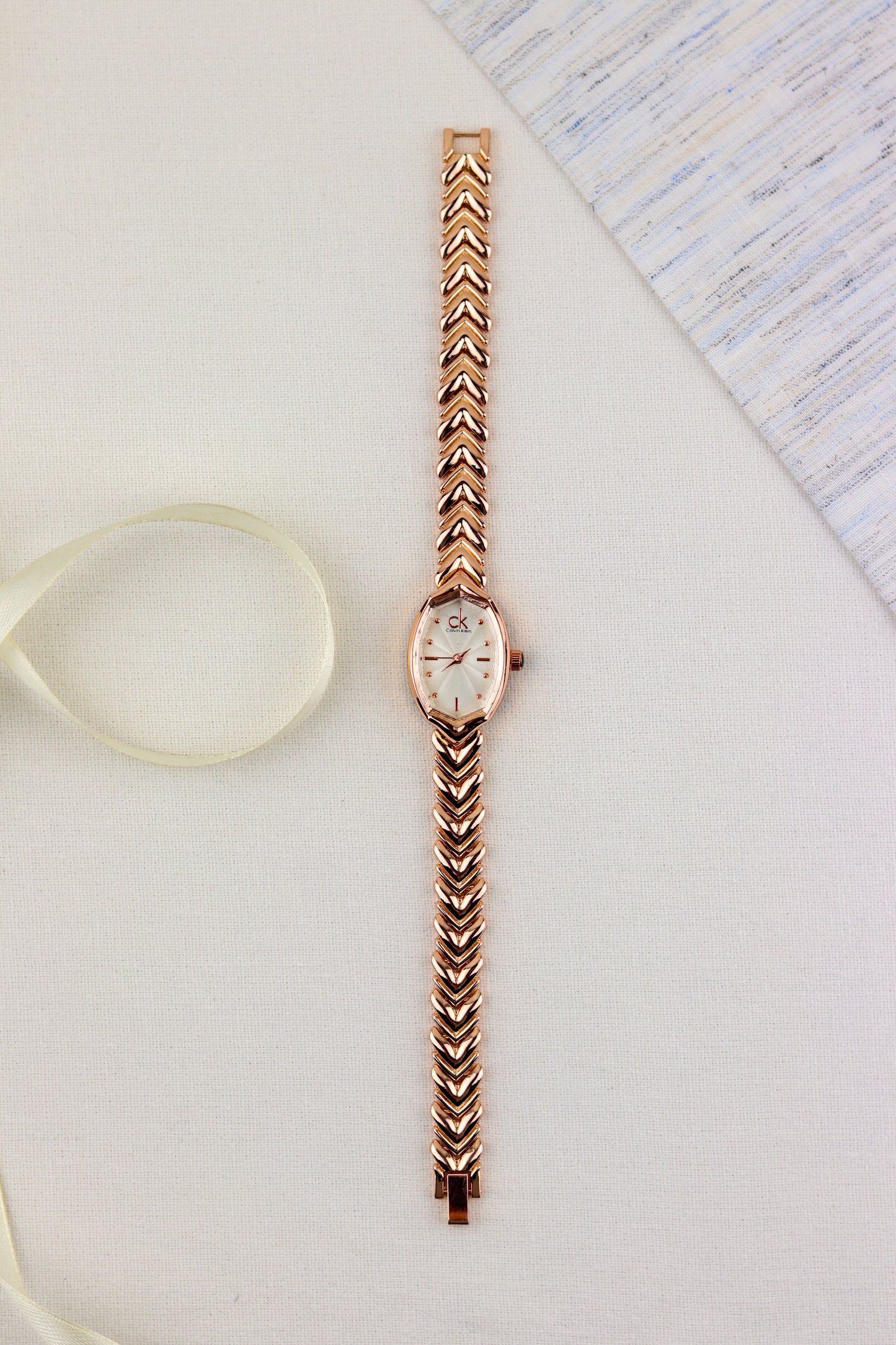 CK Aura White- RoseGold Watch