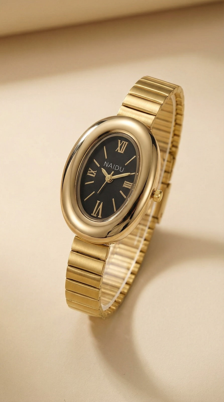 The Classic Naidu Women Watch - Black Dial