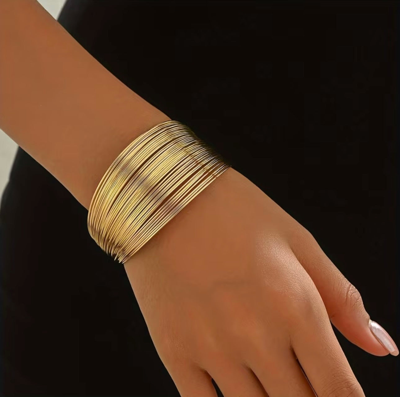Layered Wire Cuff Bracelet