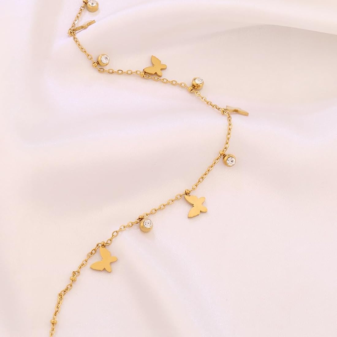 Butterflies Bling Chain Bracelet