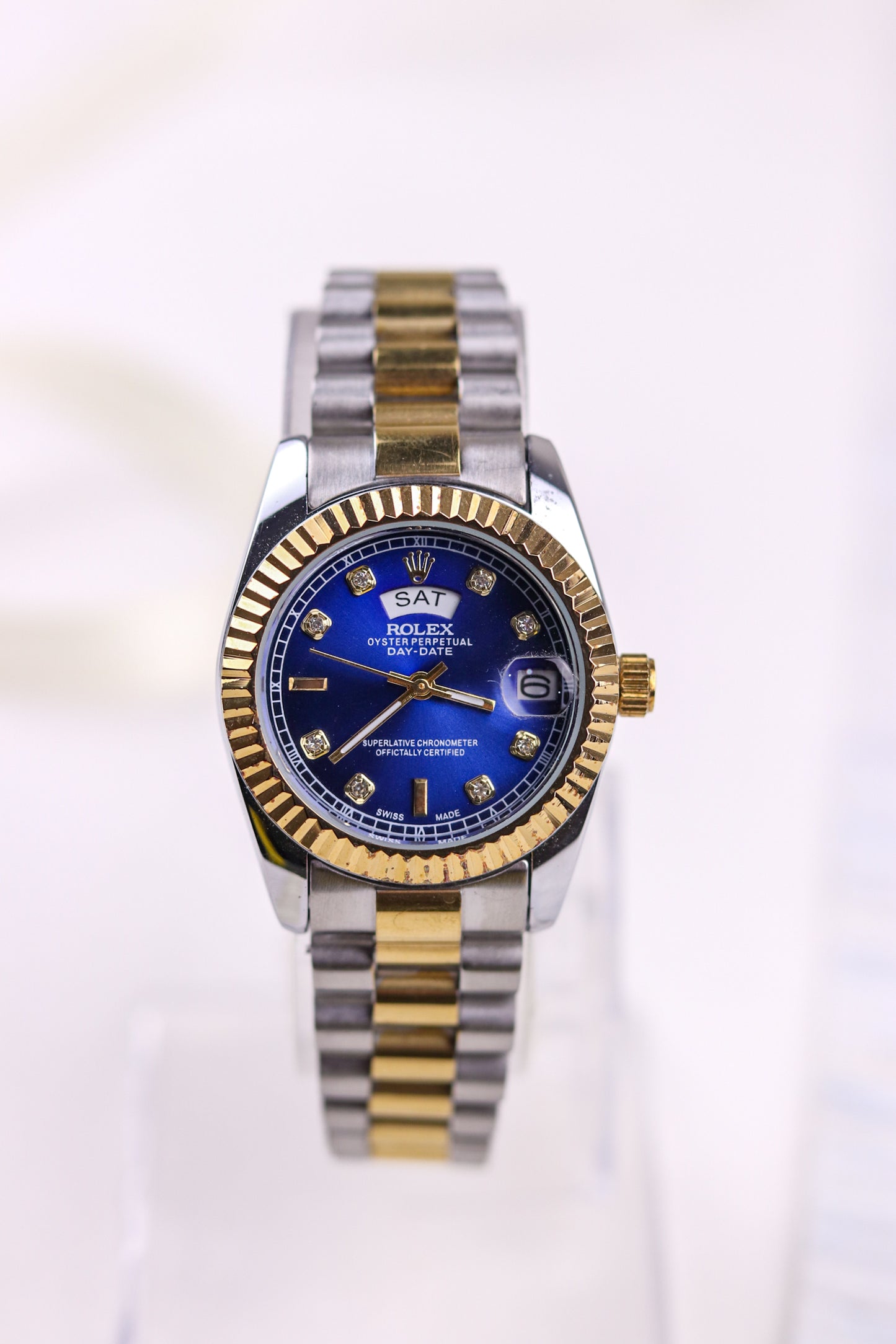 Ro-lex Royal Blue Day-Date Watch