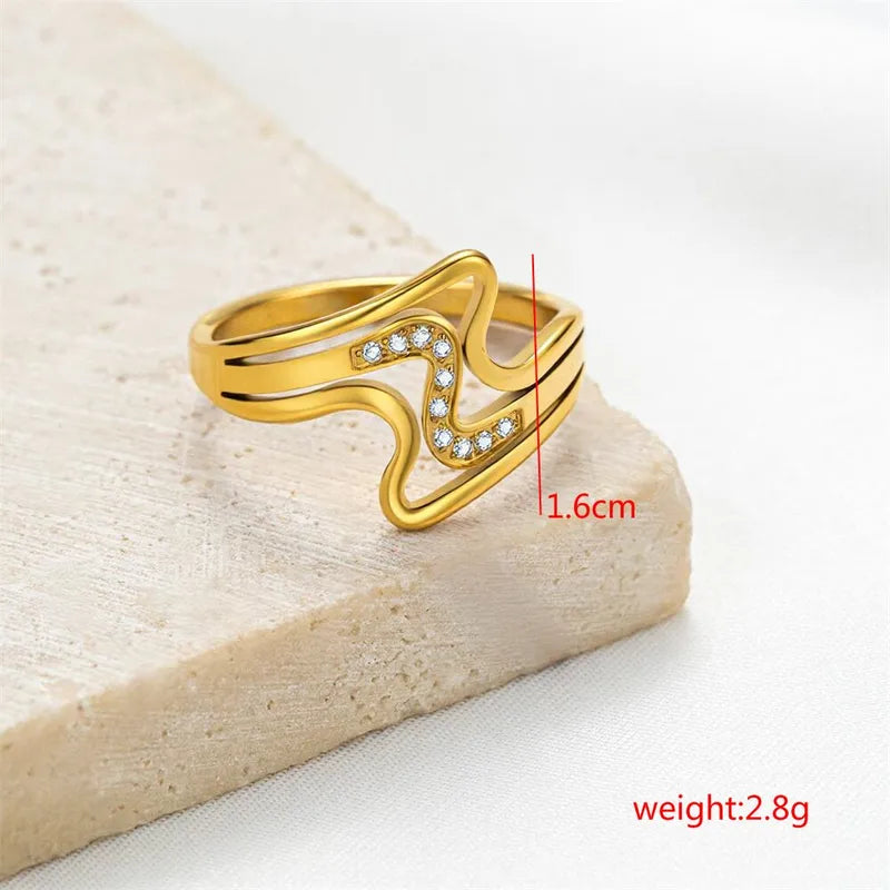 Wavy Pattern Ring