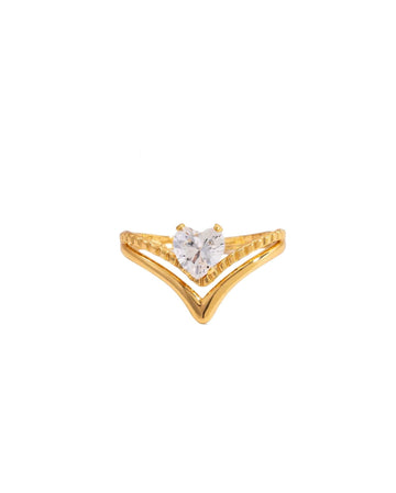 Crown Heart Ring