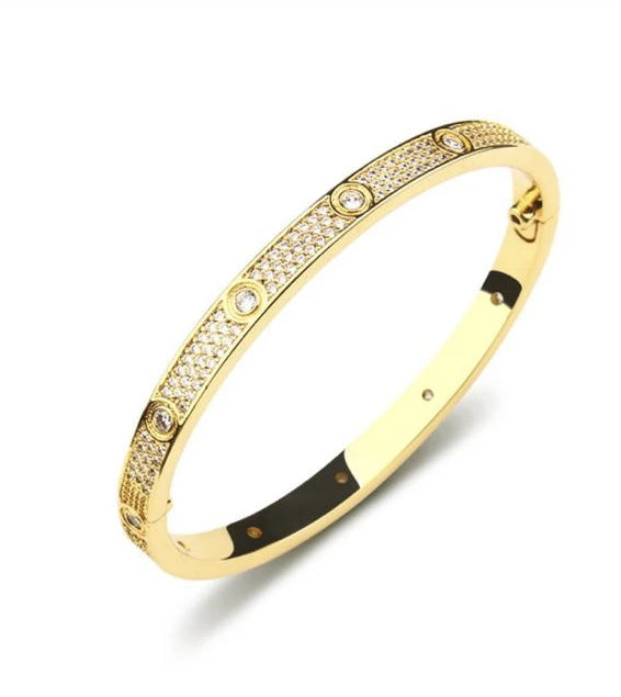 crystal stone bangle gold party wear jewellery pakistan jewelistic