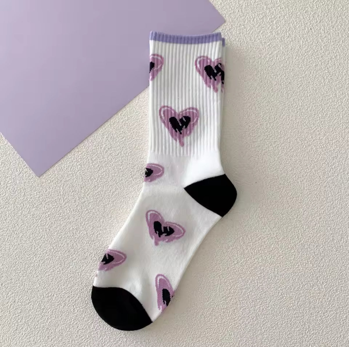 Purple Heart Melting Socks