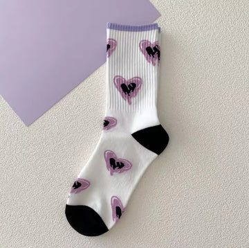 Purple Heart Melting Socks