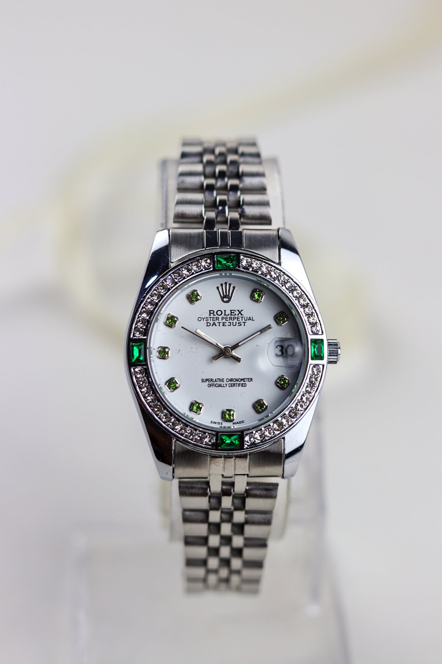 Ro-lex Lady Datejust Emerald Watch