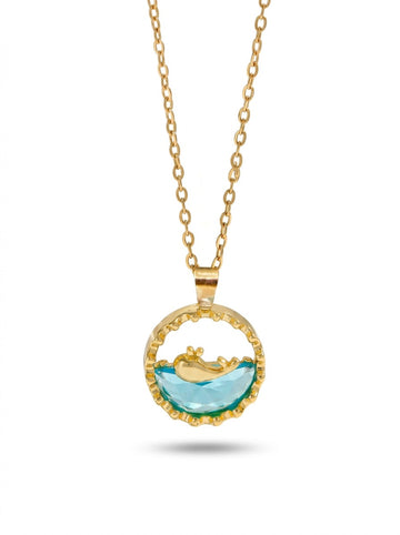 Ocean Whale Pendant Necklace – 18K Gold Plated Stainless Steel Necklace for Women in Pakistan