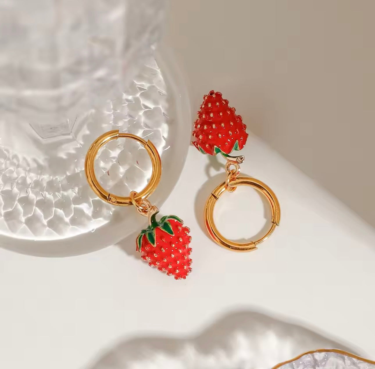 Strawberry Shaped Earrings