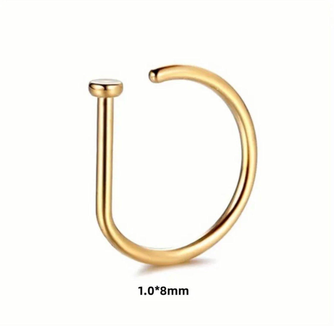 D-Shaped Nose Ring – Minimalist Stainless Steel Nose Ring for Women in Pakistan