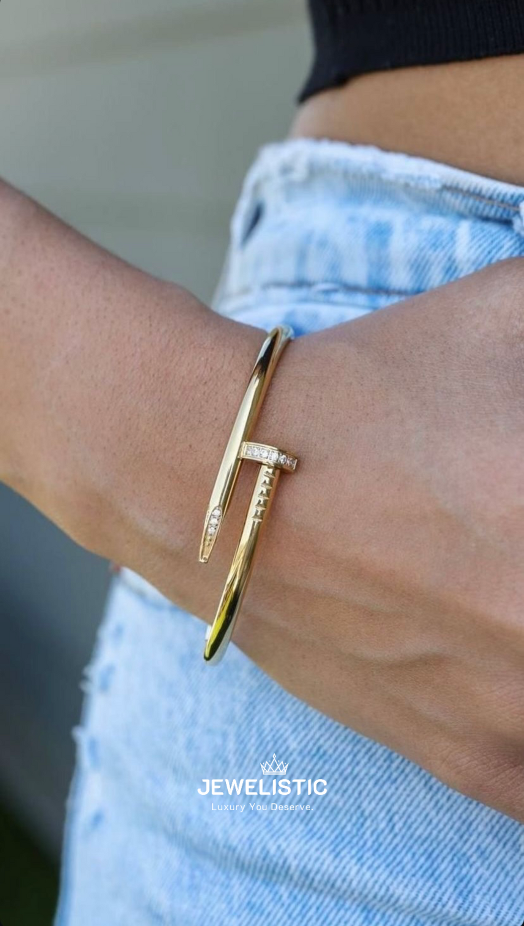 Nail Bangle Stainless Steel