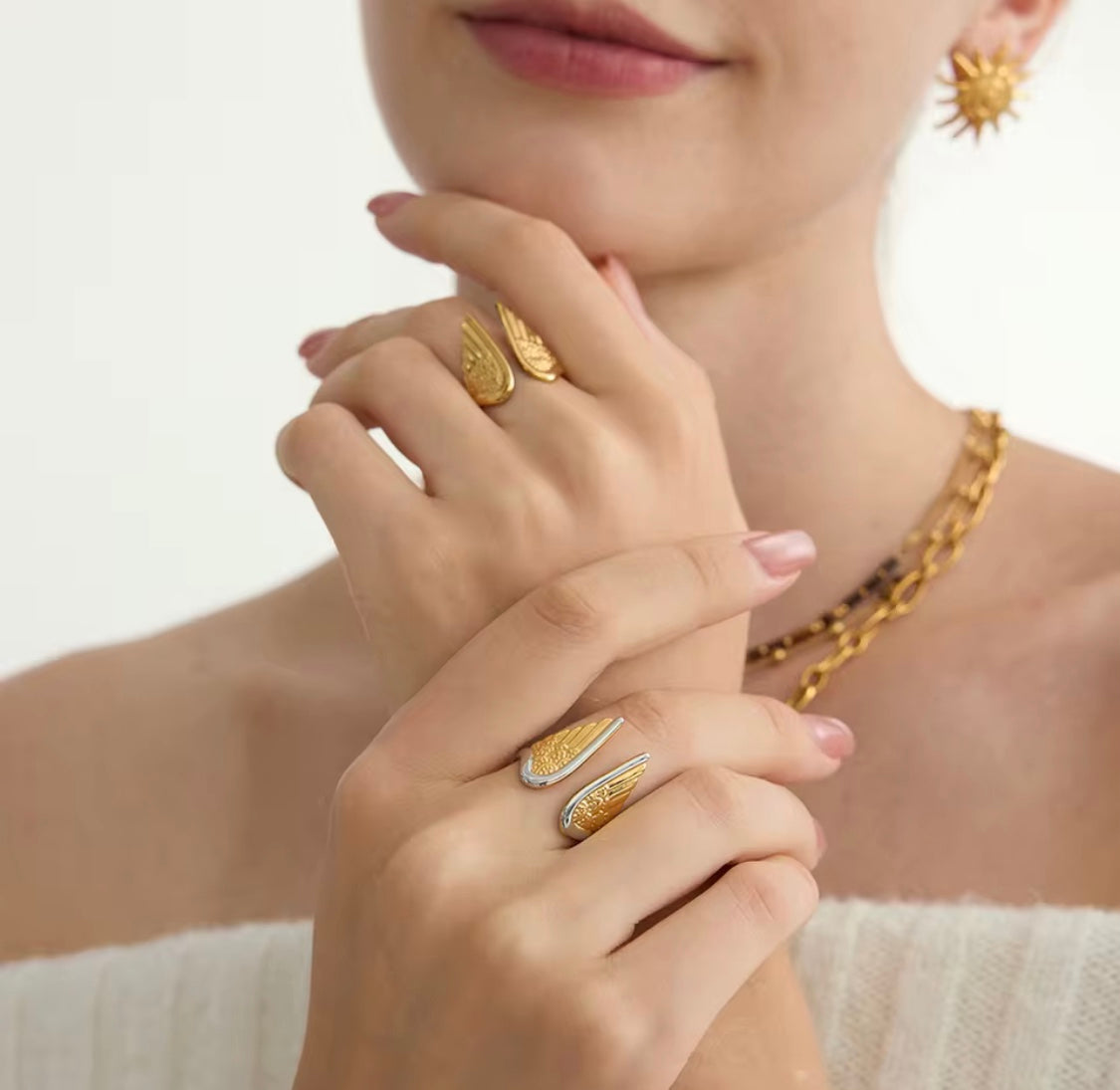 Feather Adjustable Ring