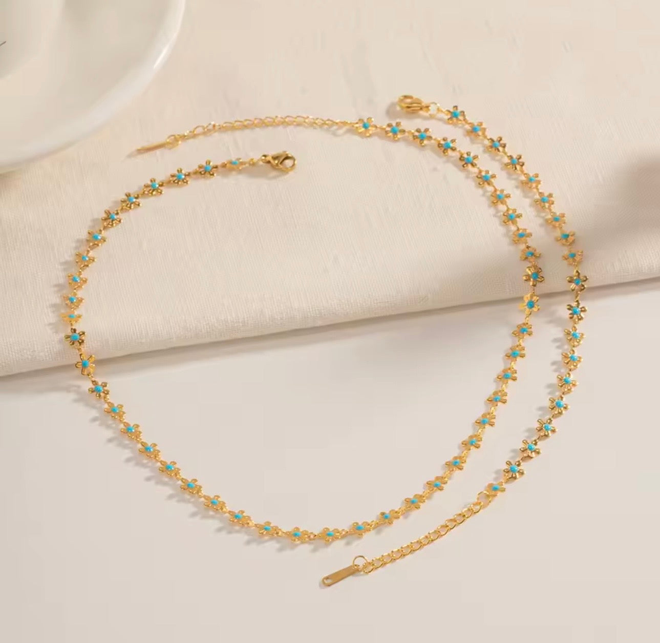 Turquoise Flower Jewelry Set