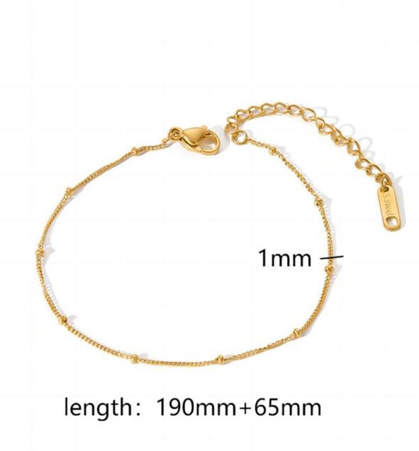 Round beaded anklet