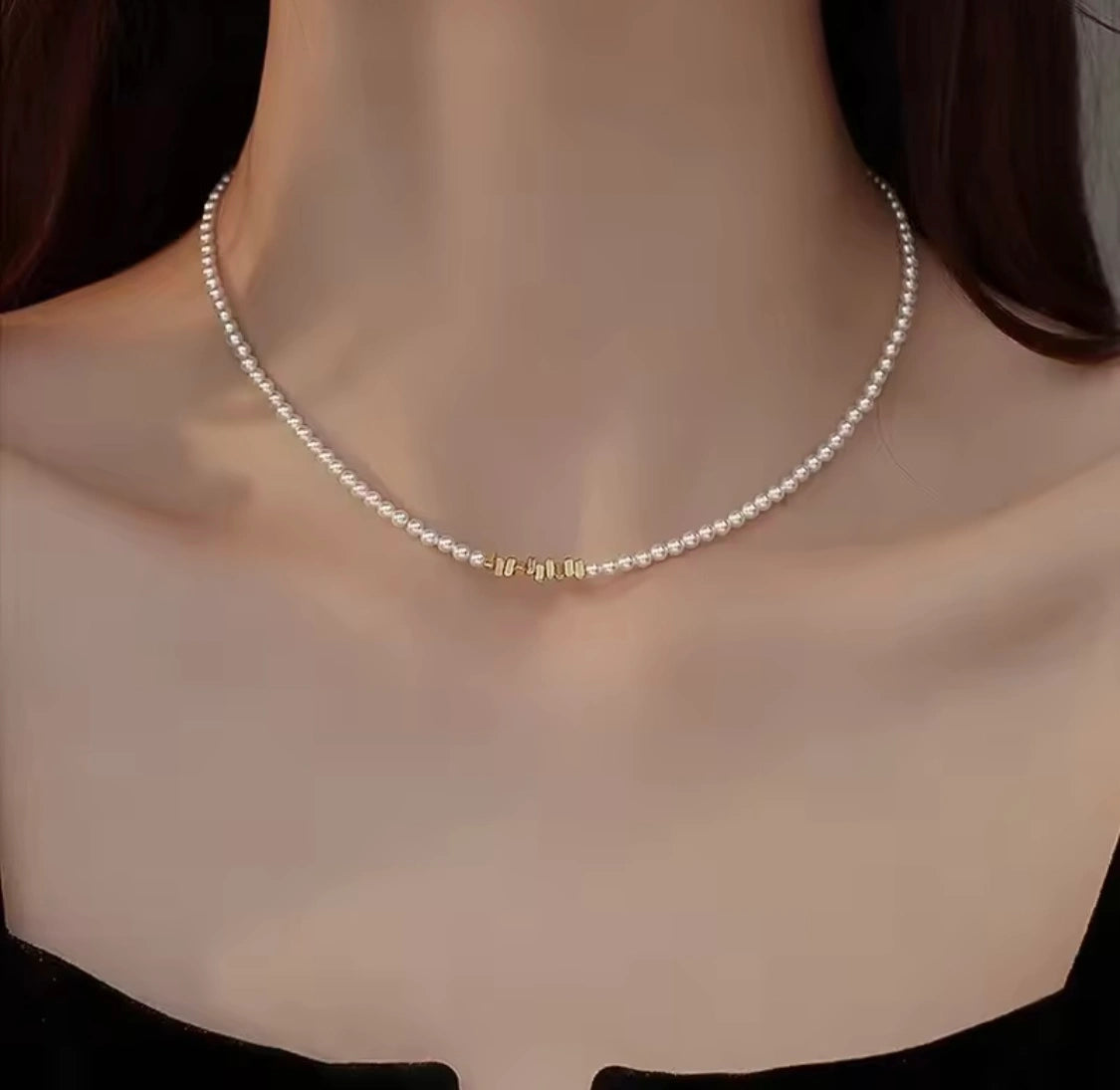 Mini Pearl Strand Necklace – Classic Office Wear Necklace Pakistan with Delicate Pearl Design