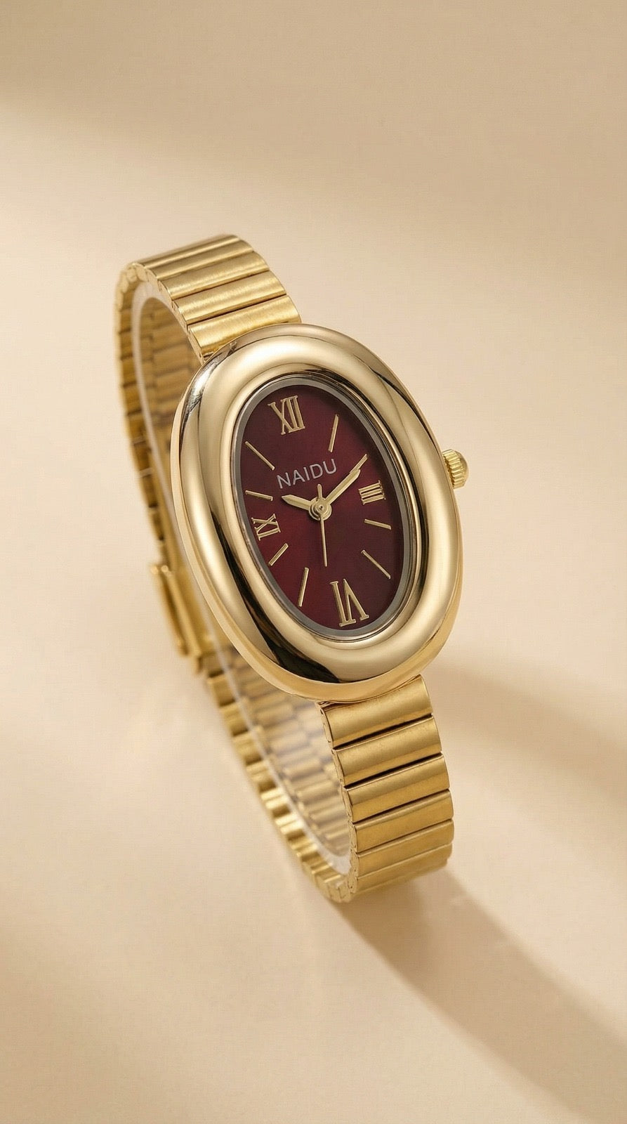 The Classic Naidu Women Watch - Maroon Dial