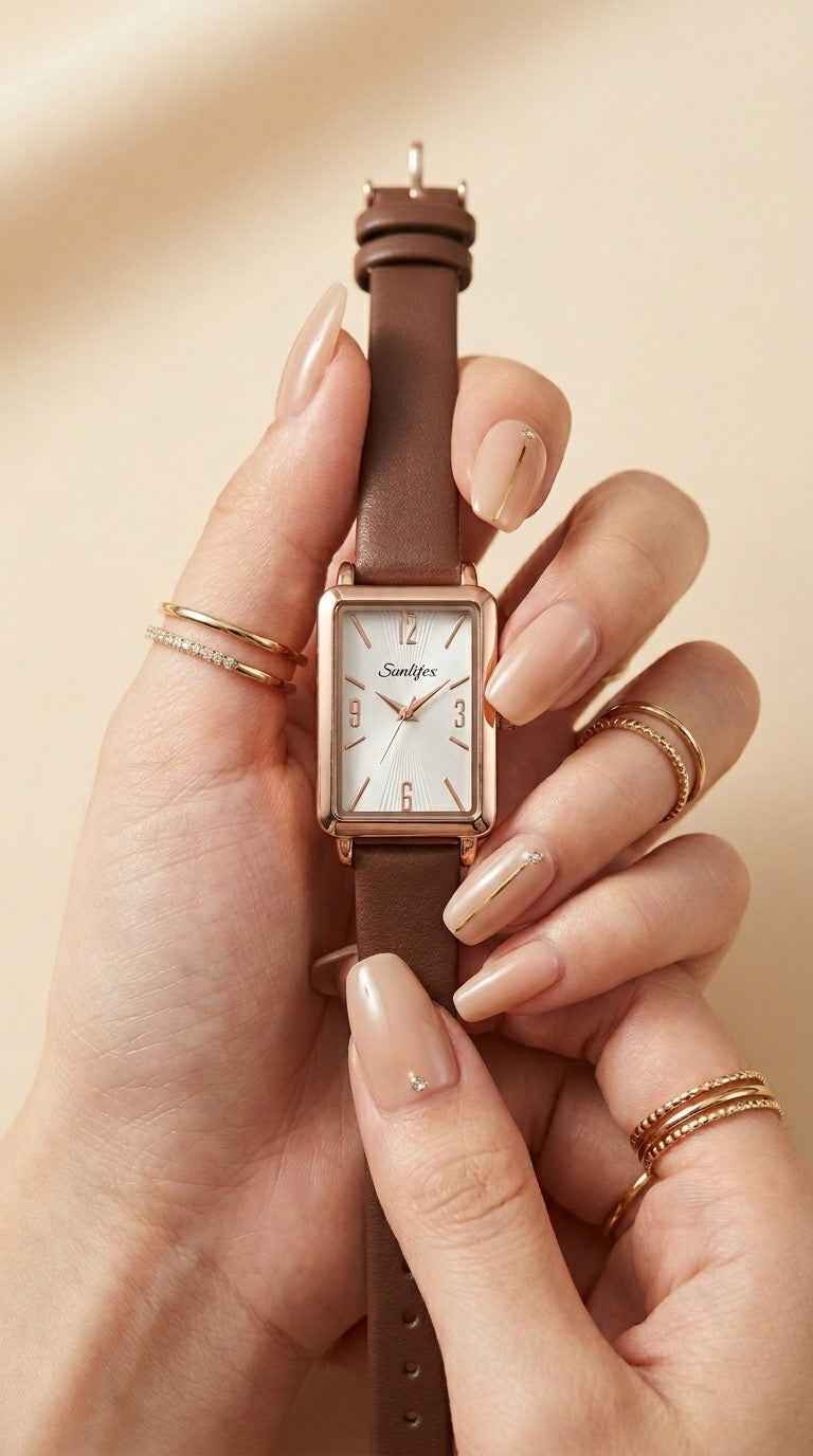 Sunliflex Retro-Classic Women Strap Watch - Brown