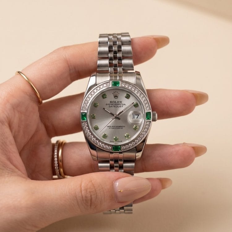 Ro-lex Lady Datejust Emerald Women Watch