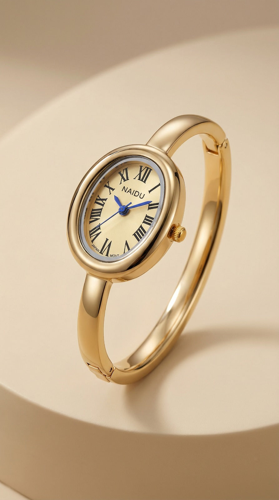 Golden Watch Bangle - Golden Dial