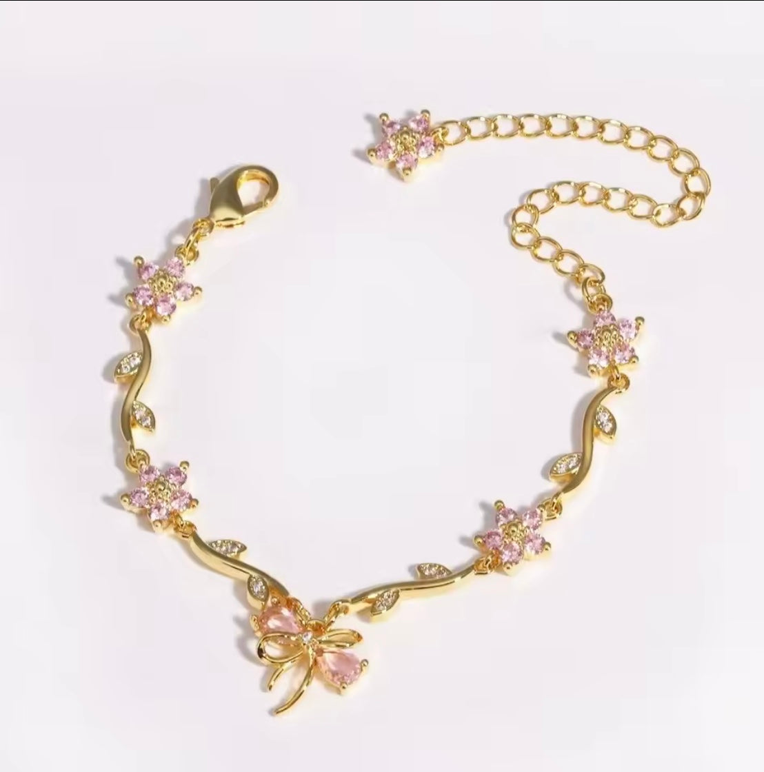 Floral & Bow Bracelet