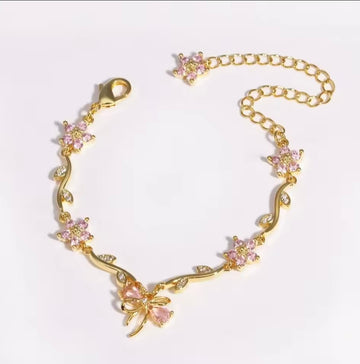 Floral & Bow Bracelet