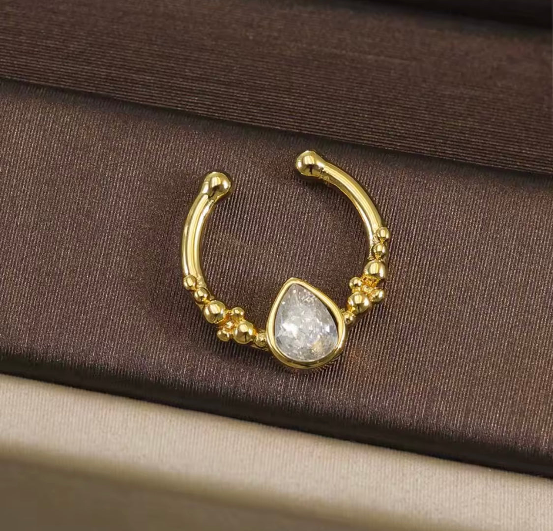 One Diamond Nose Ring for Women | Elegant Nose Pin Pakistan