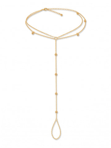 Beaded Anklet with Toe Ring