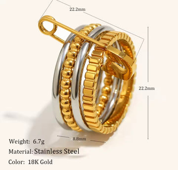 PinLock Double Band Ring
