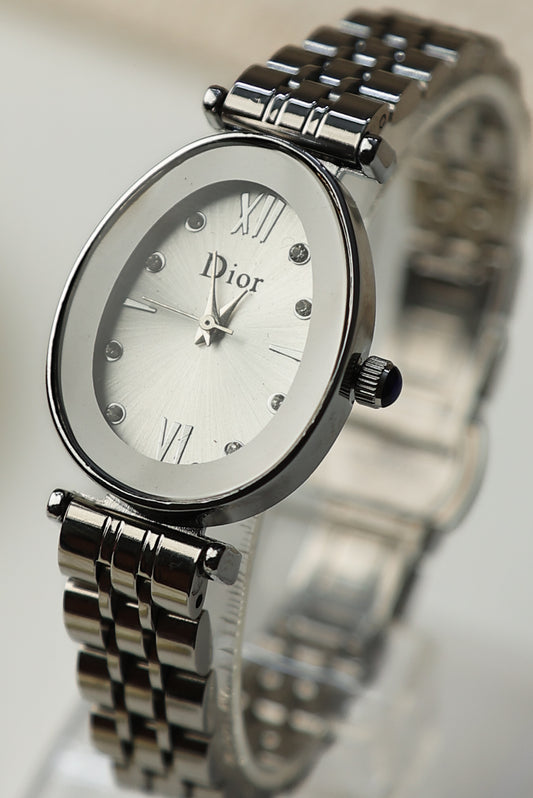 Dior Oval Stainless Steel Watch - Silver