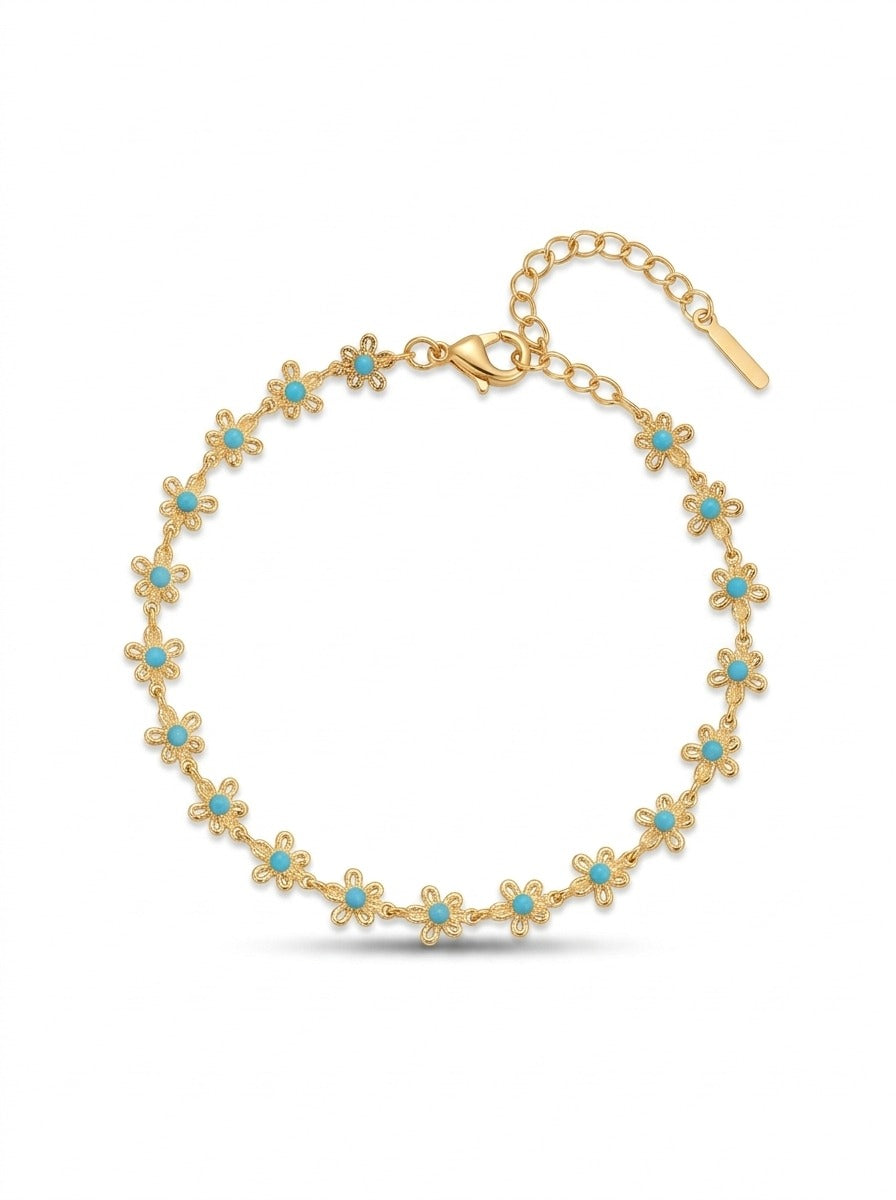 Turquoise Flower Bracelet