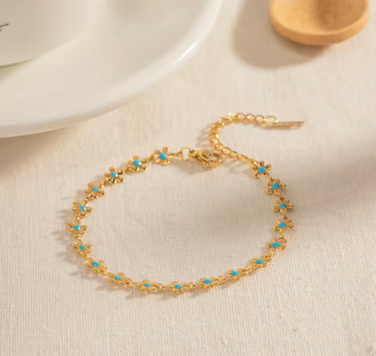 Turquoise Flower Bracelet