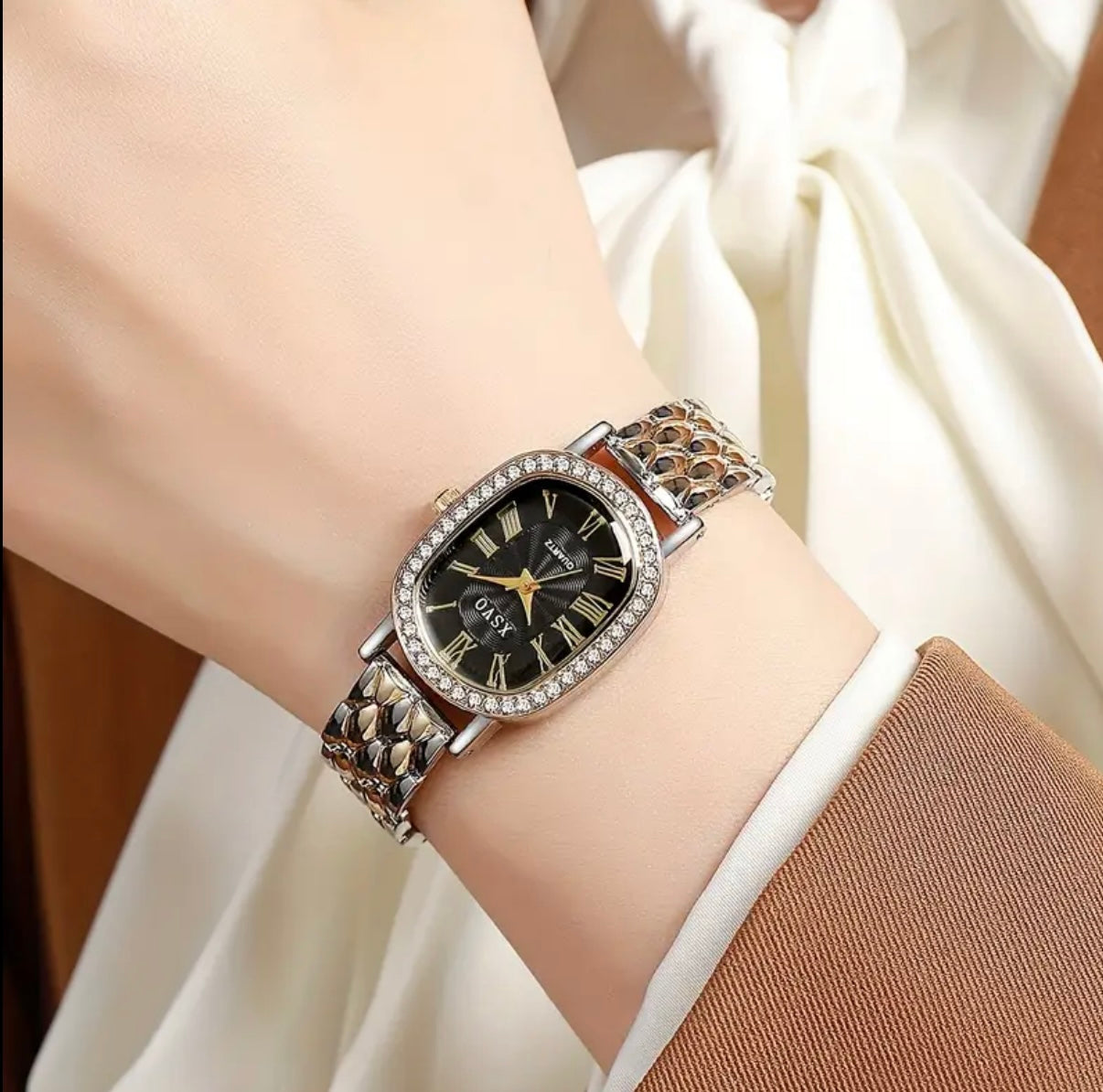 Xsvo Black Two Tone Women Watch