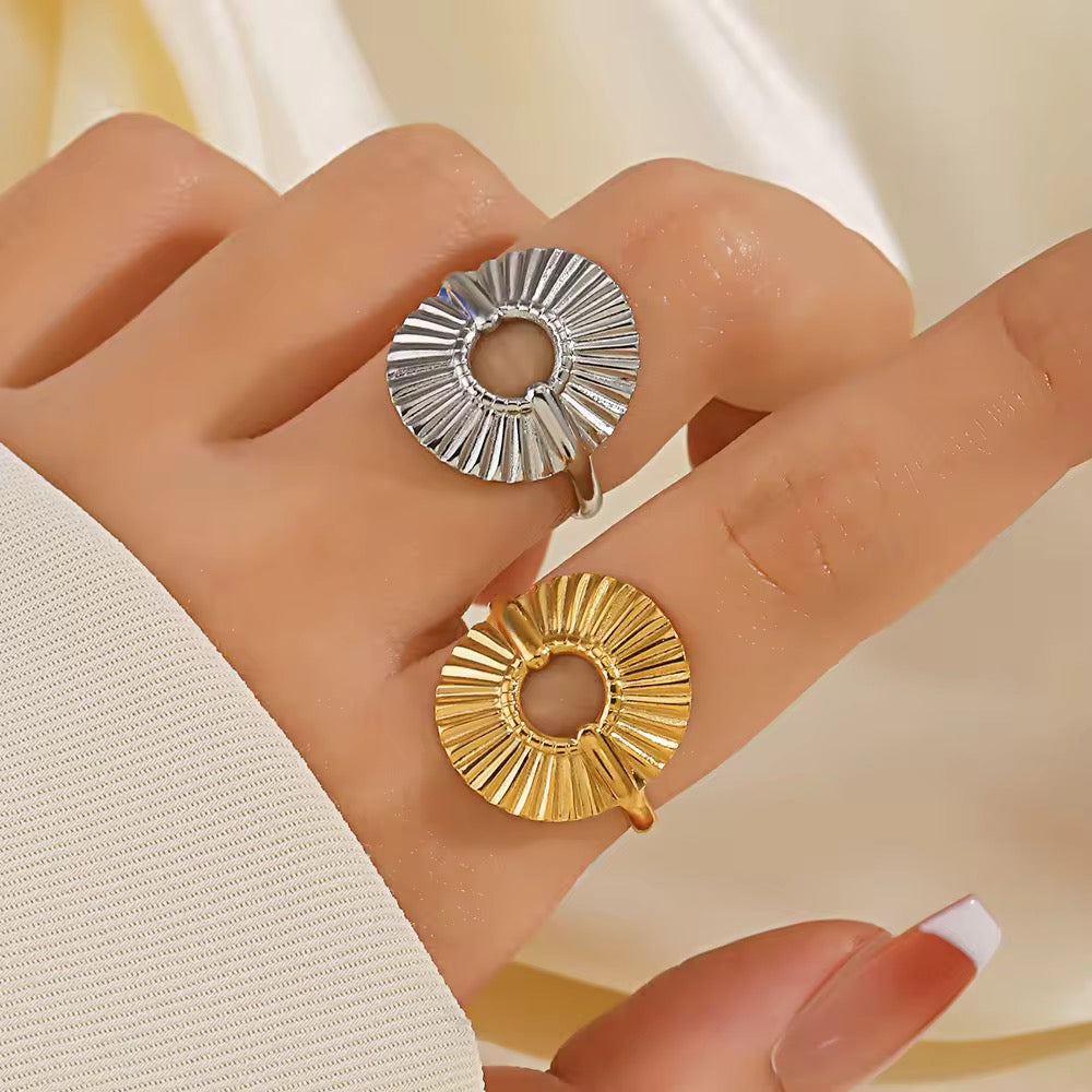 Irregular Geometric Adjustable Ring gold plated - Jewelistic Pakistan