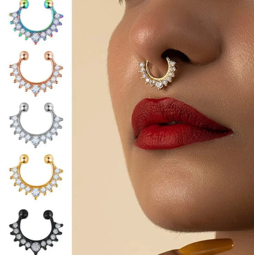 Hoof C-Shaped Nose Ring for women featuring a sleek minimalist design, elegant nose jewellery for daily wear in Pakistan