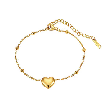 Dainty Gold Heart Bracelet