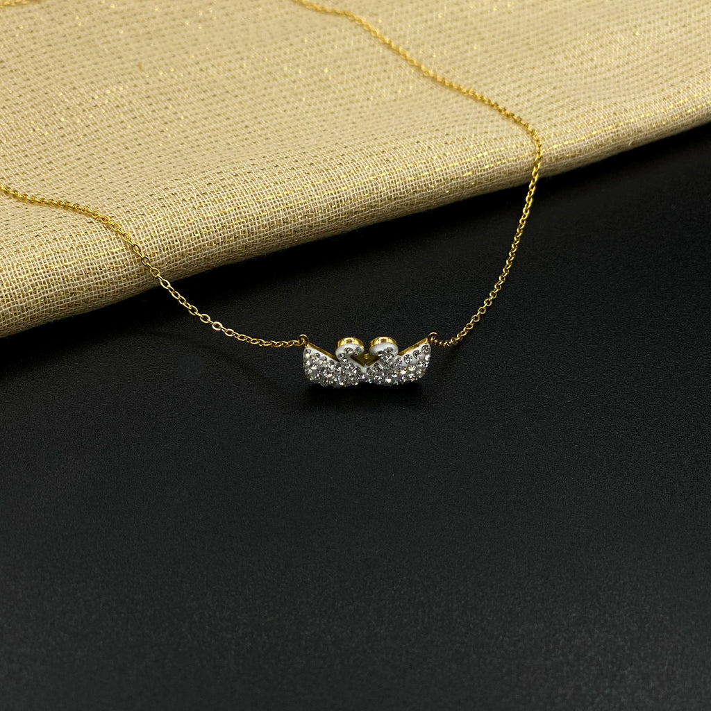 Double Swan Necklace