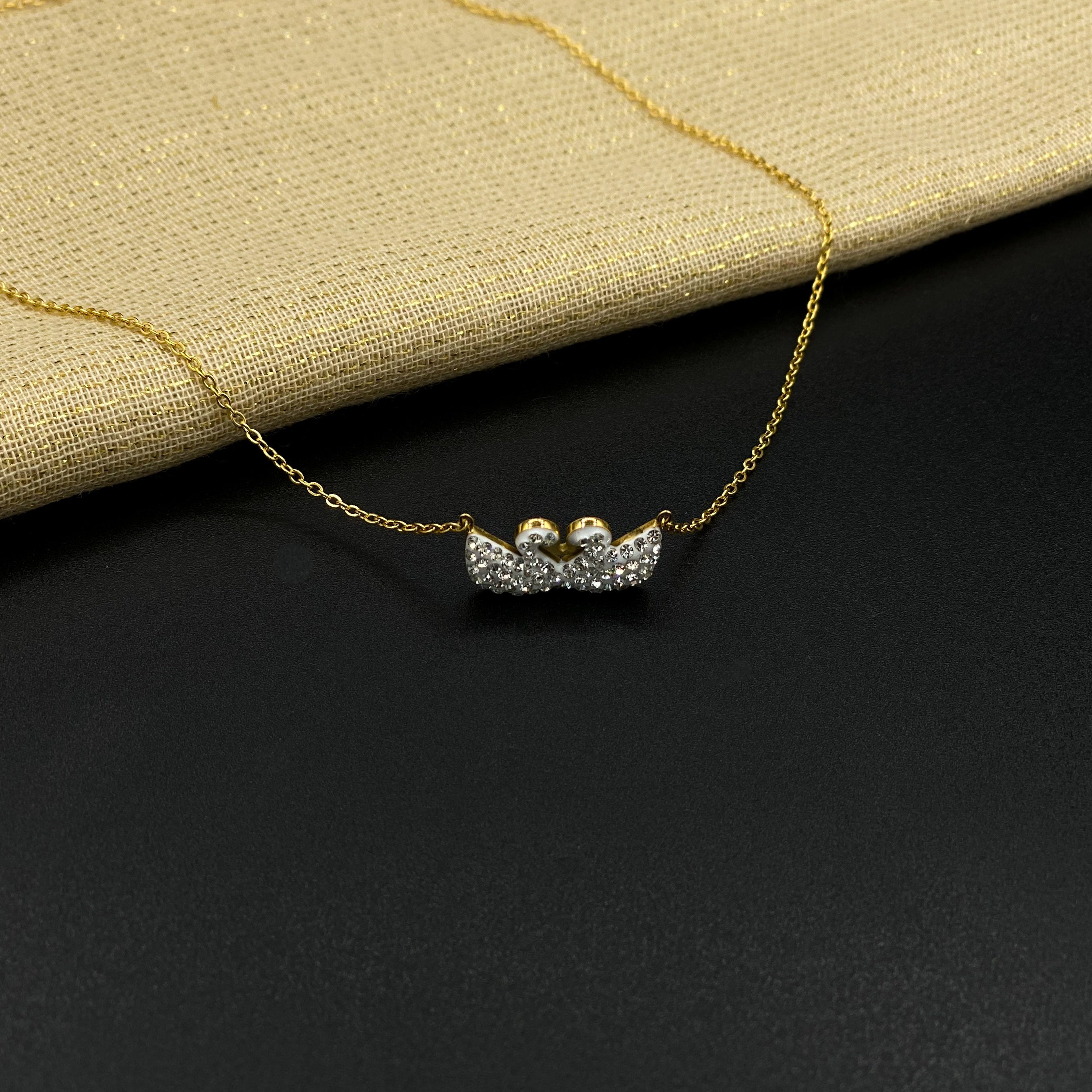 Double Swan Necklace