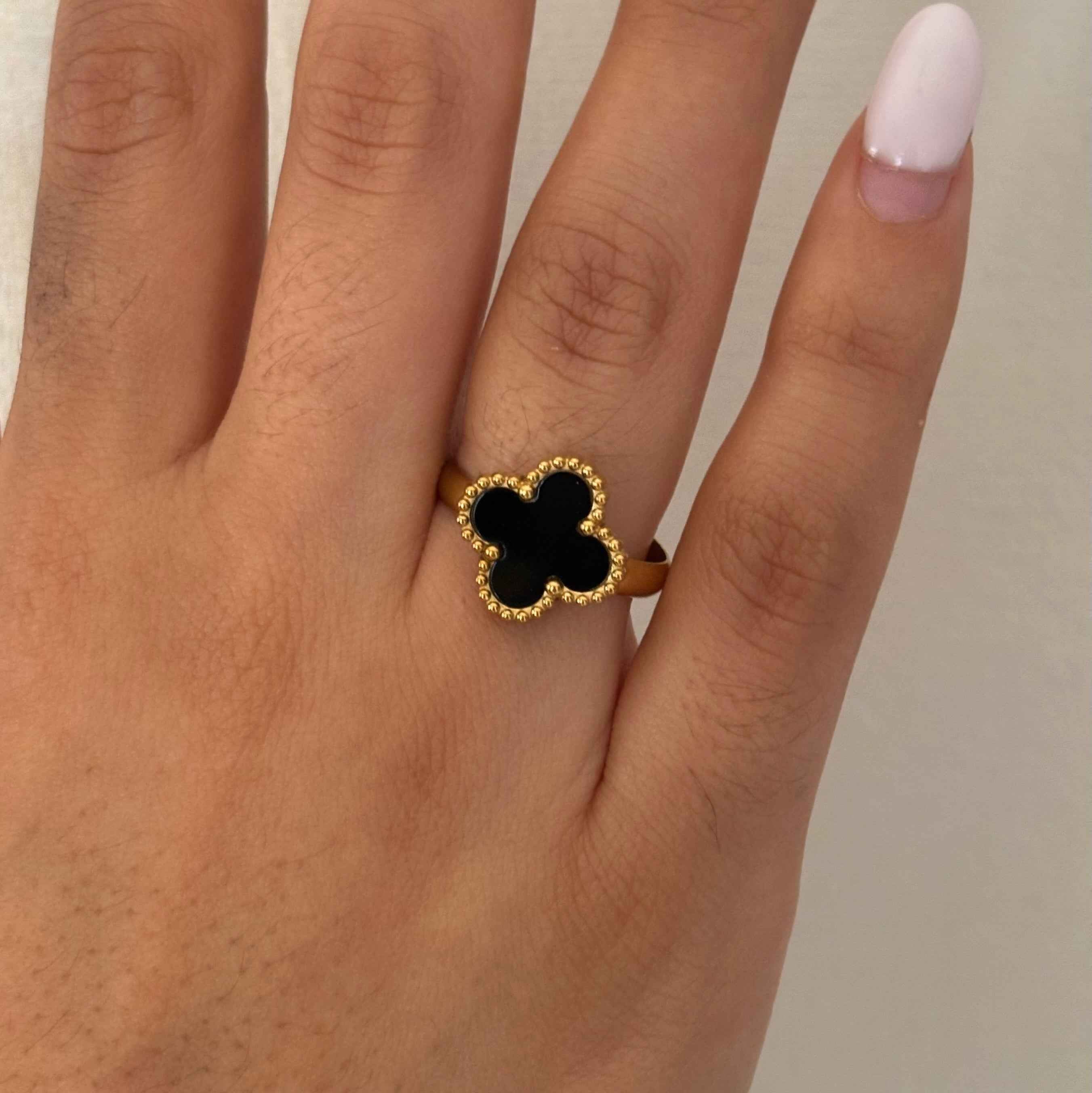 Black Clover Adjustable Ring